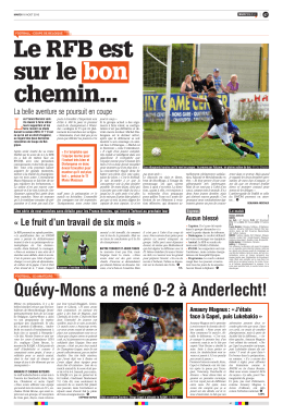 Quévy-Mons a mené 0-2 à Anderlecht!
