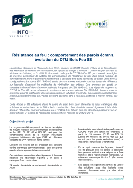 Résistance au feu : comportement des parois écrans