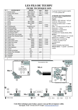 Fiche Technique Son