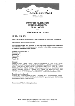 d&eacute;lib&eacute;ration du 28 juillet 2016