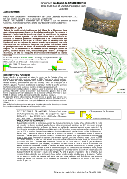 Randonnée au départ de CAUDEBRONDE Entre SOURCES et