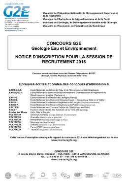Notice 2016 - Concours G2E