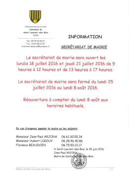 Page 1 Pr&eacute;fecture de Loir-et-Cher Commune de Saint-Laurent