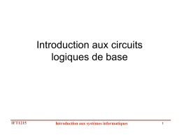 Introduction aux circuits logiques de base
