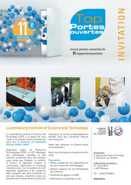 invita tion - Luxembourg Institute of Science and Technology