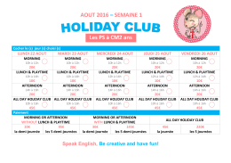 Holiday Club August 2016