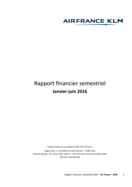 Rapport financier semestriel