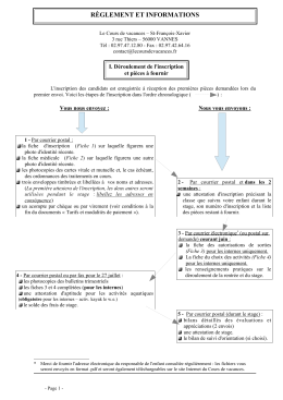 Règlement et informations2016