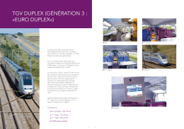 TGV DuPLEx (GéNérATiON 3 : «EurO DuPLEx - Voyages-sncf