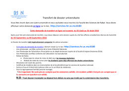 Avis de transfert - Faculté des Sciences Rabat