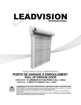 Porte &agrave; enroulement - Home Leadvision International