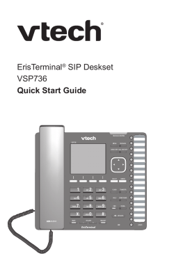 ErisTerminal® SIP Deskset VSP736 Quick Start Guide