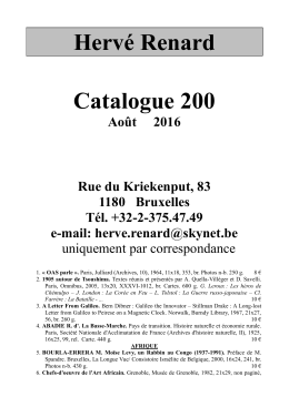 Catalogue 200 - Librairie Hervé Renard