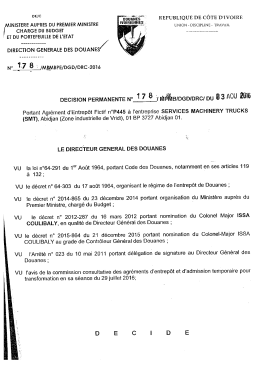 Page 1 DK. C NAINISTERE AUPRES DU PREMIER MINISTRE