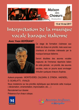 Avec Yvon REPÉRANT - Maison des choeurs de Montpellier