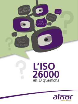 L`ISO 26000 en 10 questions