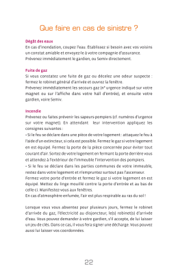 Que faire en cas de sinistre