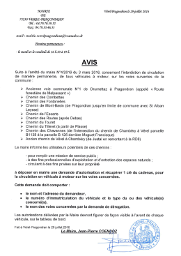 Consulter l`arr&ecirc;t&eacute; - Mairie Verel Pragondran