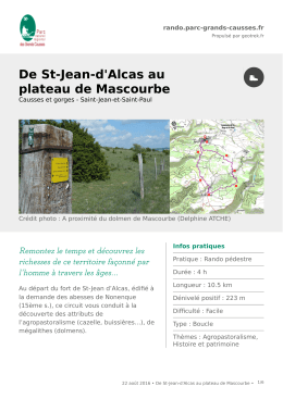 De St-Jean-d`Alcas au plateau de Mascourbe