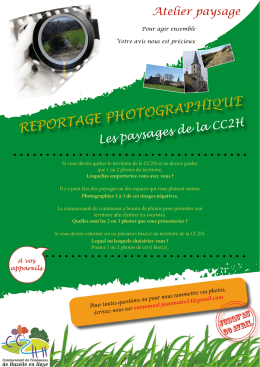 Affiches reportage photographique CC2H