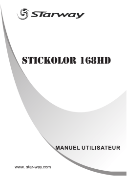 Manuel SticKolor 168HD FR