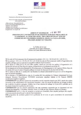 arr&ecirc;t&eacute; n&deg; 2013/00324 du 6 novembre 2013