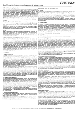 Conditions générales de vente