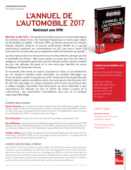 L`Annuel de l`automobile 2017 avec RPM, de Benoit Charette, Éric
