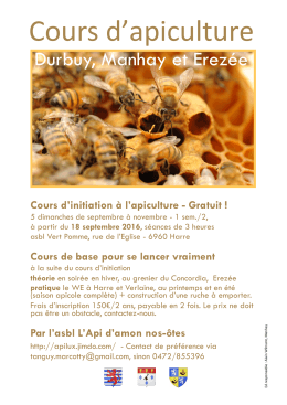 Cours d`apiculture
