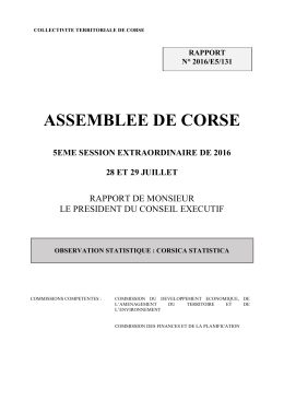 Rapport n° 131 - Collectivité Territoriale de Corse