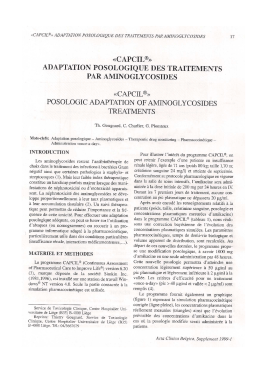 Capcil&reg; Adaptation posologique des traitements
