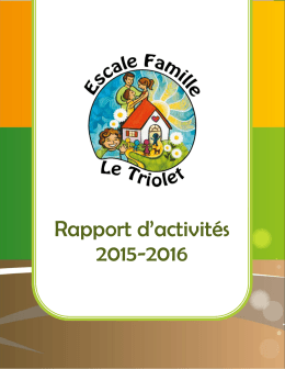 Rapport annuel des activités 2015-2016