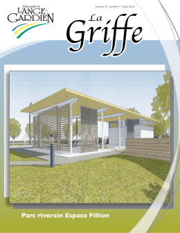 Journal La Griffe Août 2016 - Municipalité de L`Ange