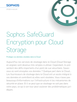 Sophos SafeGuard Encryption pour Cloud Storage