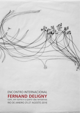 Encontro Internacional Fernand Deligny / cronobiografia e seleção