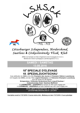 Meldeschein als PDF - Schweizerischer Schapendoes Klub