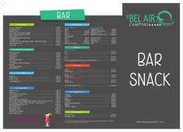 carte snack bar 2016 Bel Air.indd