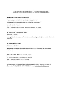 D&eacute;couvrez le programme des marches de