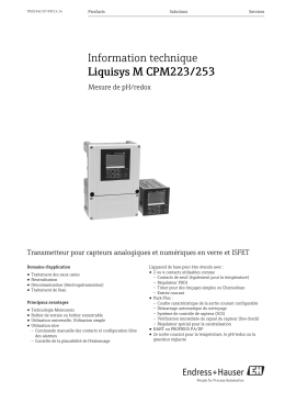 Information technique Liquisys M CPM223/253