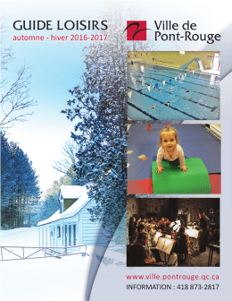 Guide loisirs Automne-Hiver 2016-2017 - Ville de Pont