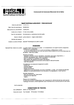 Page 1 1:ll –-–--- fonction publique territoriale Agent technique
