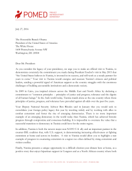 sent a letter to President Obama - Project on Middle East Democracy