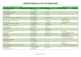 ASSOCIATIONS DE LA VILLE DE DUDELANGE