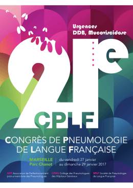 Untitled - 21e Congrès de Pneumologie de Langue Française