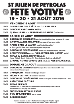 Programme - Pays Peyrolais