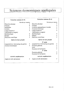 Sciences économiques appliquées