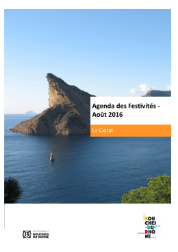 Agenda des Festivités - Août 2016