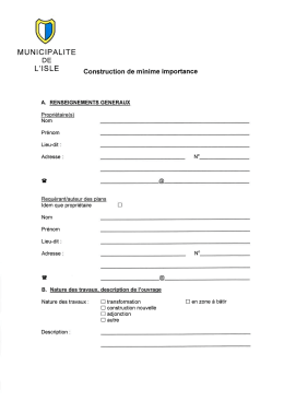 formulaire construction de minime importance de