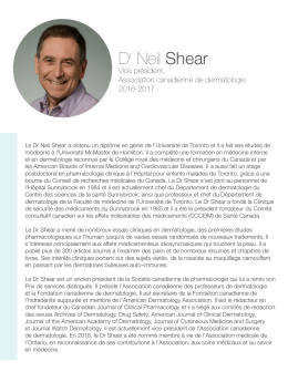 Dr Neil Shear - Canadian Dermatology Association