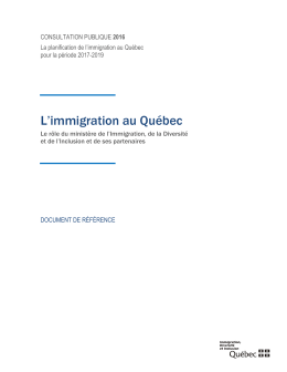 L`immigration au Québec - Immigration, Diversité et Inclusion Québec